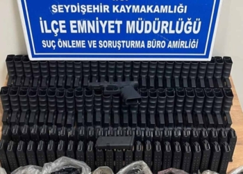 Seydişehir’de dinlenme tesisinde silah parçaları ele geçirildi