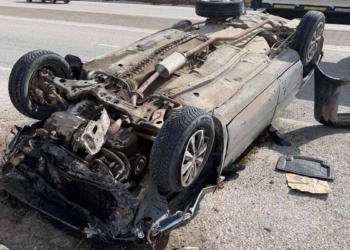 Ereğli’de takla atan otomobilin sürücüsü yaralandı