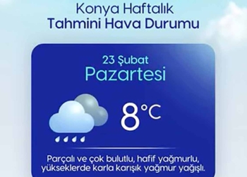 Konya’da bu hafta yağmur ve kar bekleniyor