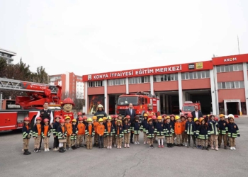 Konya’da 45 bin birinci sınıf öğrencisine itfaiye eğitimi
