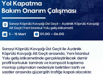 Konya’da gece saatlerinde yol kapatma uyarısı