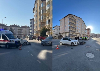 Akşehir’de otomobil ile motosiklet çarpıştı 1 kişi yaralandı