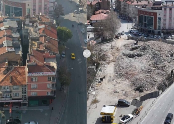 Konya Beşyol Kavşağı’nda kamulaştırılan 8 bina yıkıldı