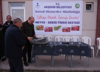 Akşehir’de üreticiye 126 bin çilek fidesi desteği