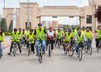 Selçuk Üniversitesinde sağlıklı yaşam için pedal çevrildi