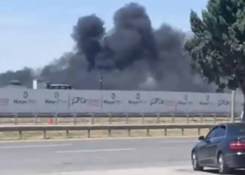 Gölbaşı’nda Konya yolu üzerindeki fabrikada yangın çıktı