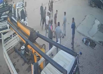 Altınekin’de sanayi sitesinde kavga: Güvenlik kamerasına yansıdı