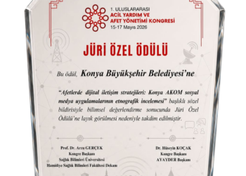 Konya AKOM’a afet yönetimi alanında uluslararası ödül