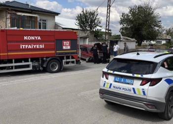 Konya’da trafik uygulamasından kaçarken duvara çarptı