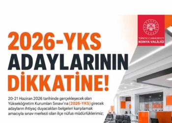 Konya’da YKS adaylarına hafta sonu nüfus müdürlüğü kolaylığı