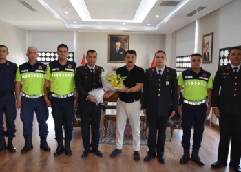 İlçe Jandarma Komutanlığı’ndan Kaymakam Öztürk’e ziyaret
