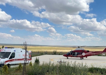 Kalp krizi geçiren hasta ambulans helikopterle Konya’ya sevk edildi
