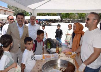 Kaymakam Öztürk ilkokulun yıl sonu kermesini ziyaret etti