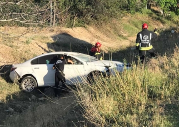Ereğli’de kontrolden çıkan otomobil şarampole uçtu