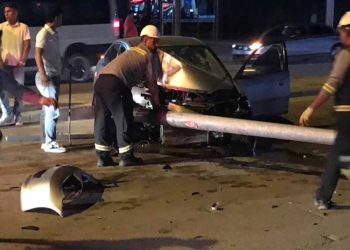 Ereğli’de otomobil kontrolden çıktı, sürücü yaralandı