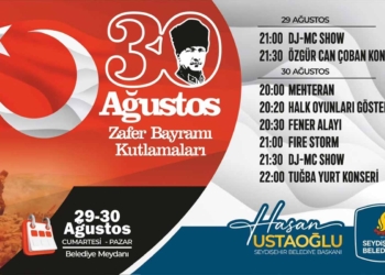 Seydişehir’de 30 Ağustos Zafer Bayramı coşkusu iki gün sürecek