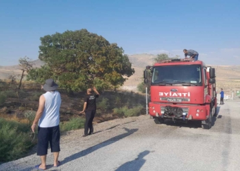 Karapınar’da ot yangını: Alevler büyümeden söndürüldü