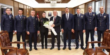 Akın, İtfaiye Haftası dolayısıyla itfaiye heyetini kabul etti