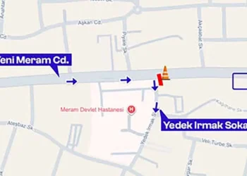 Konya’da Yeni Meram Caddesi’nde trafik düzenlemesi