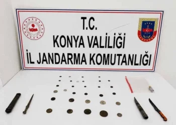 Konya’da kaçak kazı operasyonu: Çok sayıda malzeme ele geçirildi