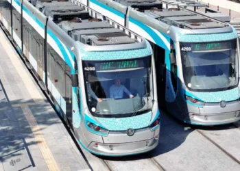 Altay, Adliye-Şehir Hastanesi Tramvay Hattı’nda ilk test sürüşünü yaptı