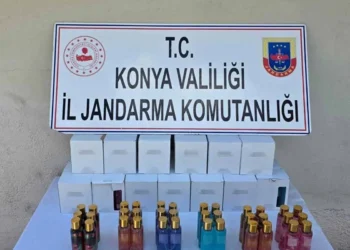 Konya’da 3 şüphelinin yakalandığı operasyonda kaçak ürünler ele geçirildi