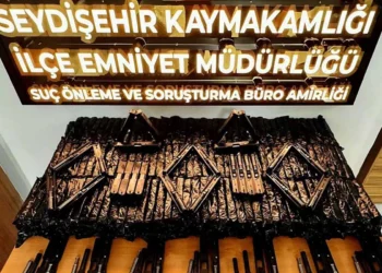 Seydişehir’de durdurulan araçtan bin 560 silah parçası çıktı